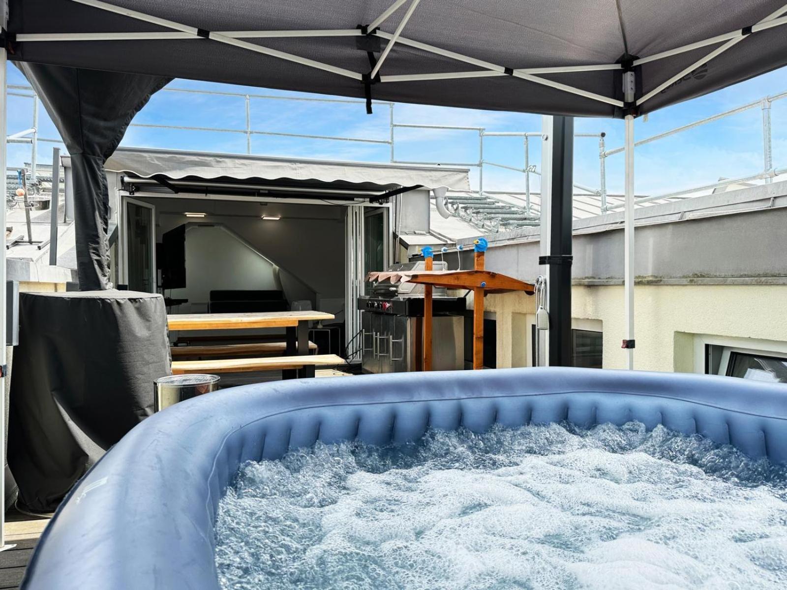 6 Zimmer Maisonette-Penthouse Pool Dachterrasse Luxus Μόναχο Εξωτερικό φωτογραφία
